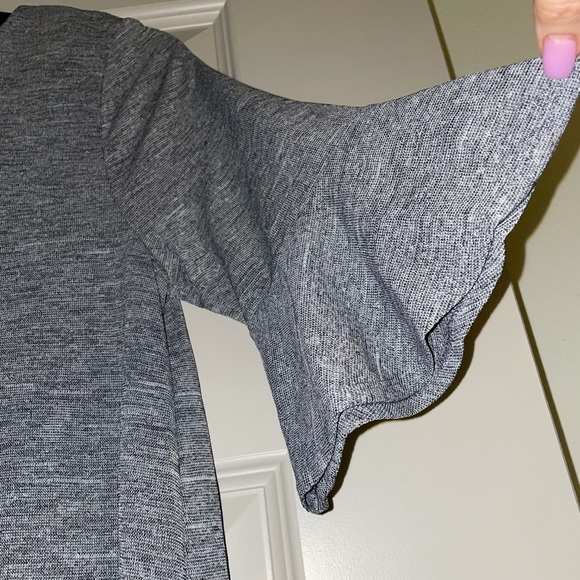 BCBG Grey Flutter Sleeve Swing Dress size medium - Picture 2 of 3